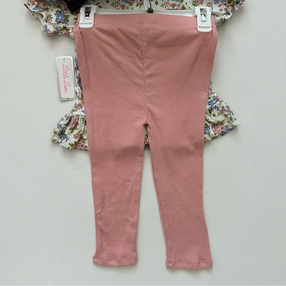 Little Lass Floral Headband and Outfit Set Size 6 - Picture 9 of 10